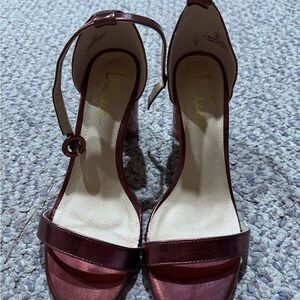 Lulu's Shiny Burgundy Heels